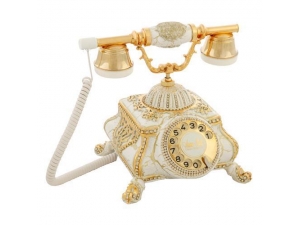 Osmanlı Beyaz Varaklı Swarovski Taşlı Telefon Anna Bell